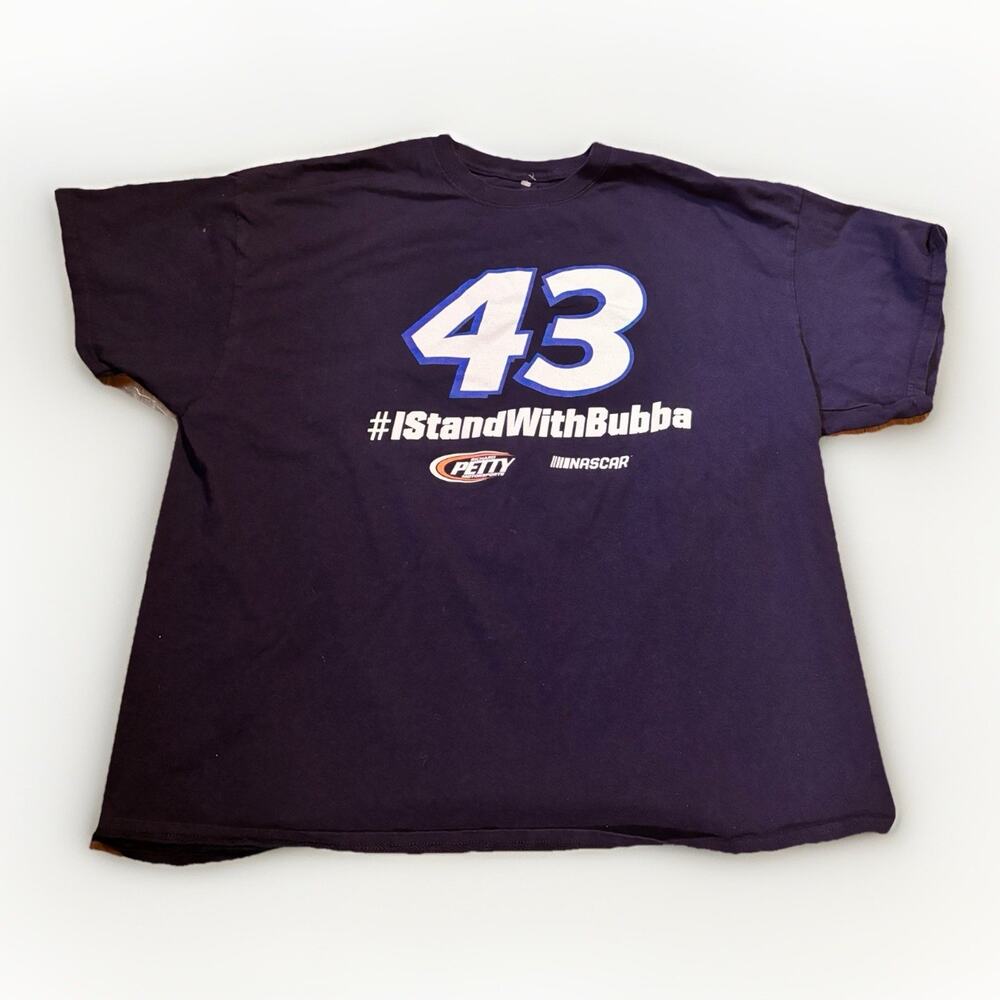 Bubba Wallace 43 #IStandWithBubba NASCAR T-Shirt 2XL Black Racing Tee